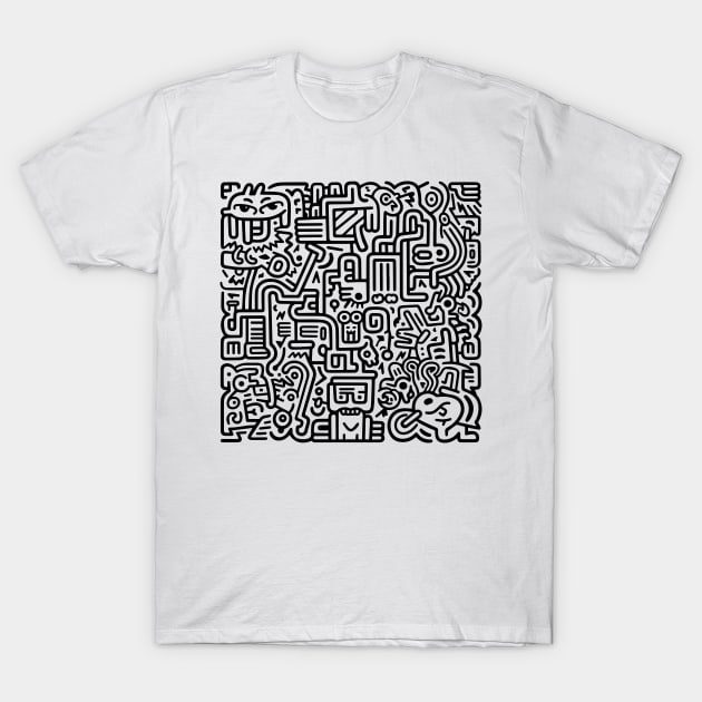 Pop Art Abstract (Haring Inspired) T-Shirt by n23tees